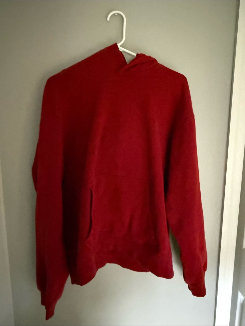 Aritzia Red Hooded Sweatshirt
